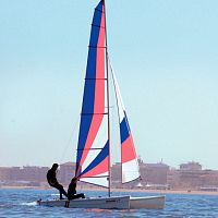 Recreational sport catamaran Phantom Clubinstructionaldouble-handedsingle-trapeze