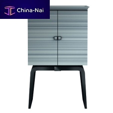 Contemporary bar cabinet VENDME leathermarble