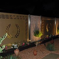 Fence with panels GARDEN DIVIDING WALL PRIVATE HOMEgardenHPLcontemporary