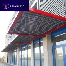 Galvanised steel solar shading CORONABRISEpowder-coated steelfor facadevertical