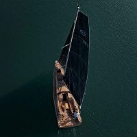 Cruising sailboat 32.1with bowsprittwin steering wheels