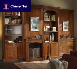 Traditional living room wall unit R 01solid woodcherrywoodcustom