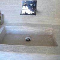 Wall-mounted washbasin TANGO natural stonewith counterdouble