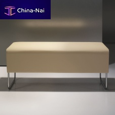 Contemporary upholstered bench Balancefabricleathermetal base