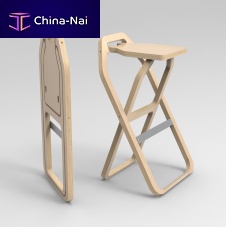 Contemporary bar stool INFINEplywoodstained woodplywood base