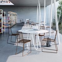 Contemporary chair Alienooutdoorpainted metalpainted metal base