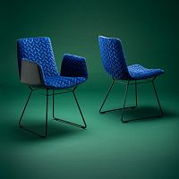 Contemporary chair AMELIEindoorfabricleather