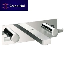Double-handle washbasin mixer tap 97054 - BIMINIbuilt-inchrome-plated brassbathroom