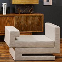 Contemporary ottoman AKTISlinencustomhandmade