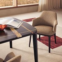 Contemporary chair SOPHIEindoorfabricleather