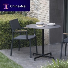 Contemporary chair SUNNYoutdoorTextilene®teak