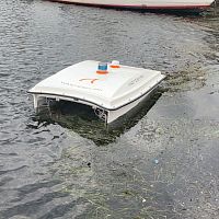 Waste collection marine drone WasteSharkautonomouscatamaran