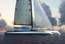 Trimaran sailing super-yacht BLUE COAST 160fast cruisingocean cruisingcruising-racing