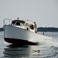 Inboard day fishing boat Le Colibriwheelhousewoodensundeck