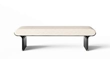 Contemporary upholstered bench STAMIfabricleatherash base