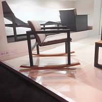 Contemporary club chair SPIKESaluminumgardensled base