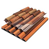 Pitched roofing sheet TEGOLIT INTEGRALE 200fiber cementPVAroof tile look