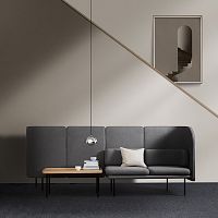 Contemporary sofa TUNEfabricgraybrown