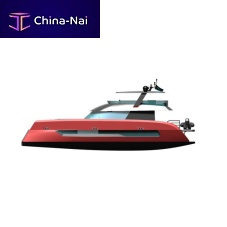 Power catamaran motor yacht Majestic R6cruisingflybridgePOD drive
