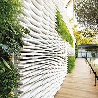 Interior wall-covering SYNUSexteriorconcretetextured