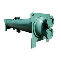 Shell and tube evaporator gas blowingprocessfor liquid concentration