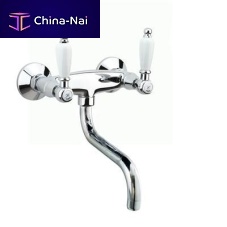 Wall-mounted double-handle mixer tap 02 CR 0642chromed metalkitchen2-hole
