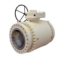 Trunnion-mounted valve ballwith handwheelpneumatically-operated