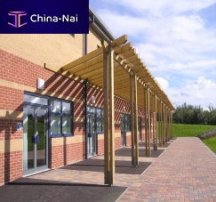 Wooden solar shading SPG306for facade