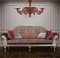 Louis XVI style sofa fabricmulti-colorwooden