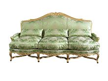 Louis XV style sofa CRESSON greenbeech3-seater