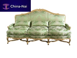 Louis XV style sofa CRESSON greenbeech3-seater