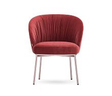Contemporary lounge chair ROSE 03960fabricleathermetal