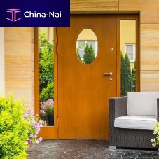 Entry door oakmahoganypine