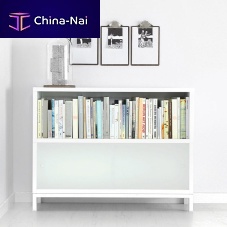 Low bookcase SAPPOROcontemporarywood veneersteel