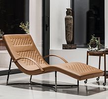 Contemporary chaise longue CHANDELIER leathermetal1-person