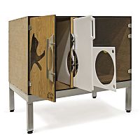 Cat veterinary cage POPA Suites Goldmodular2-compartmentpolycarbonate