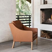 Contemporary armchair 2207fabricleatheroak