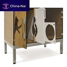 Cat veterinary cage POPA Suites Goldmodular2-compartmentpolycarbonate