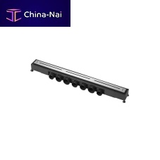 Brushed stainless steel linear shower drain MTRIC: 490 seriesABShigh-resistancecontemporary