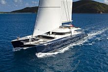 Catamaran sailing super-yacht HEMISPHEREocean cruising5-cabinwith open transom