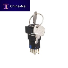 Key lock switch A16-22ZK2single-poleIP40plastic