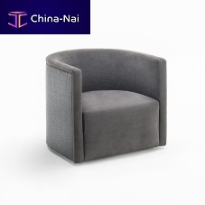 Contemporary armchair Confidentfabricleatherrattan