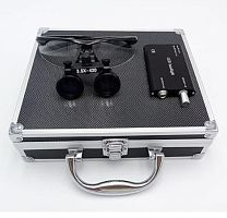 Glasses-type binocular loupe with headlamp