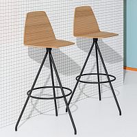 Contemporary bar chair SILA indooroakwalnut