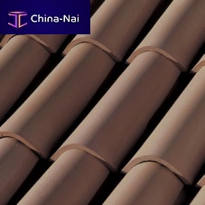 Barrel roof tile COPPO BRUNOcurvedlargeclay