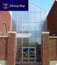 Solar control glass panel transparentfor facadeflat