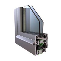 Aluminum window profile HYBRID A40 SIthermal break