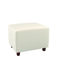 Contemporary ottoman TUXEDOfabricsquareupholstered