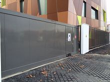 Sliding gate FR-14metalwith barsindustrial