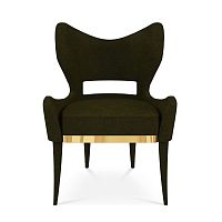 Classic chair EMMAindoorvelvetpolished brass